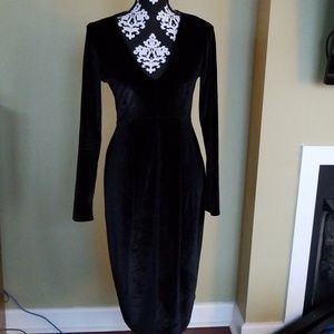 Asos faux velvet dress